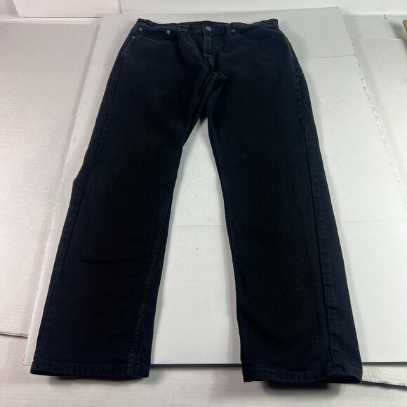 Levi's Jeans Men 33x29* 559 Relaxed Straight Black Faded Stretch Denim Tag 32x30 - Picture 1 of 16